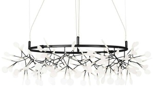 LUSTRA CU LED, FLORA 100, DIN METAL, NEAGRA, STIL MODERN, B2