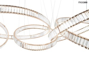 LUSTRA LIBERTY LINE 8 GOLD, CONFECTIONATA DIN STICLA SI METAL, STIL MODERN - Img 6