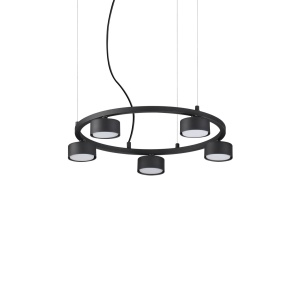 LUSTRA MINOR SP5 ROUND, NEGRU, DIN METAL, STIL MODERN