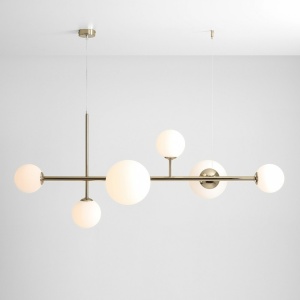 LUSTRA MODERNA, BALIA COD 1039K30, DIN METAL SI GLOBURI STICLA, ALDEX - Img 3