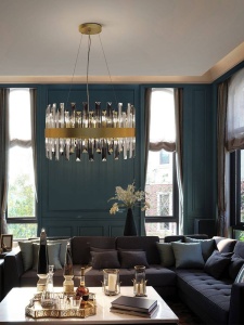 LUSTRA/PLAFONIERA GRACE, 55 CM, AURIU PERIAT/TRANSPARENT, DIN METAL SI STICLA, STIL MODERN