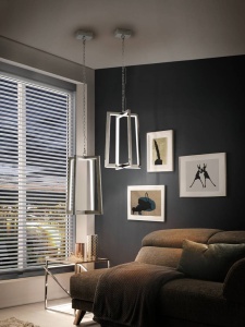 LUSTRA/PLAFONIERA KUMA, 35 CM, CROM/TRANSPARENT, DIN OTEL SI STICLA, STIL MODERN