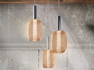 LUSTRA/PLAFONIERA MICRON, 36 CM, CROM/AURIU, DIN METAL SI ACRIL, STIL MODERN - Img 3