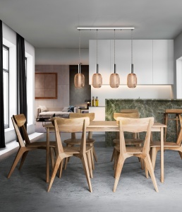 LUSTRA/PLAFONIERA MICRON, 88 CM, CROM/AURIU, DIN METAL SI ACRIL, STIL MODERN