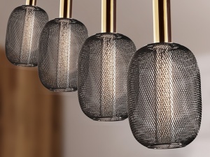 LUSTRA/PLAFONIERA MICRON, 88 CM, NEGRU/AURIU, DIN METAL SI ACRIL, STIL MODERN - Img 3