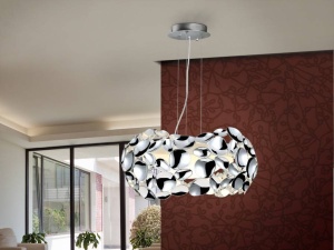 LUSTRA/PLAFONIERA NARISA, 32 CM, CROM/OPAL, DIN METAL SI ACRIL, STIL MODERN