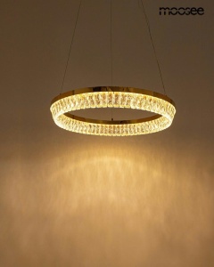 LUSTRA SAVOY 60 GOLD, CONFECTIONATA DIN METAL SI CRISTALE, STIL MODERN - Img 2