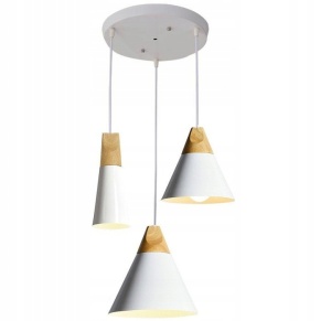 LUSTRA SCANDI SET CPR WHITE, 42x124/100 cm, ALB, DIN METAL SI LEMN DE INALTA CALITATE, STIL MODERN, TU