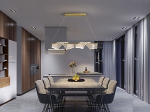 LUSTRA VELAS SCHULLER, 100 CM, AURIU MAT/OPAL, DIN METAL SI METACRILAT MICROIMPRIMAT, STIL MODERN - Img 3
