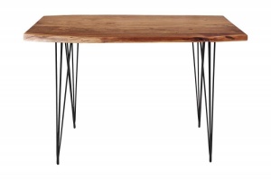 MASA DE BAR 140CM, MAMMUT, DIN LEMN MASIV SI METAL, COD 43670, DESIGN INDUSTRIAL - Img 3