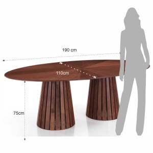 MASA DE BIROU/DINING, DE LUX, VOLGA NUC 190CM, DIN LEMN MASIV SI MDF, ARTIM GROUP SELECTION - Img 7