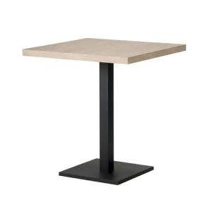 Masă de cafenea 68x68cm, culoare stejar sonoma, metal si furnit laminat