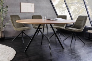 MASA DE DINING ROTUNDA, ATELIER 120CM, FURNIR LEMN, MELAMINA SI METAL, ASPECT NATUR, ARTIM GROUP SELECTION - Img 10