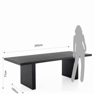 MASA DE INTERIOR/EXTERIOR/OFFICE, TADAO 240CM, RASINA DIN CIMENT, ARTIM GROUP SELECTION - Img 4
