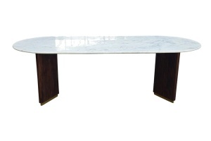 MASA DE SUFRAGERIE OVALA, GATSBY 240CM, CADRU DIN LEMN/METAL SI BLAT DIN MARMURA, ARTIM GROUP SELECTION - Img 2