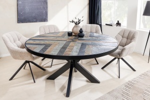 MASA DE SUFRAGERIE ROTUNDA, MOUNTAIN SOUL 120CM, MDF, ASPECT DE PIATRA, INVICTA INTERIOR