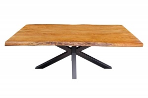 MASA DE SUFRAGERIE, WILD 200CM, LEMN DE SALCAM SI METAL, NATUR/NEGRU - Img 6