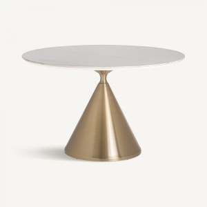 MASA DEOSEBITA, FREYUNG 120CM, DIN FAIANTA SI METAL, ALB/AURIU, ARTIM GROUP SELECTION - Img 2