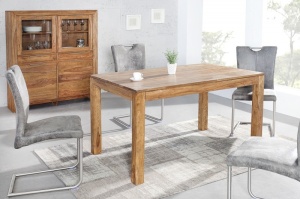 MASA DINING, 120CM, DIN LEMN MASIV, LAGOS COD 20602, DESIGN VINTAGE
