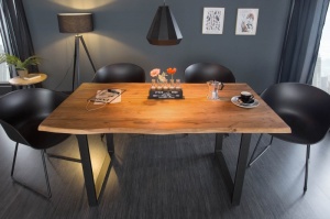 MASA DINING 140CM, DIN LEMN MASIV, MAMMUT 39911, STIL VINTAGE