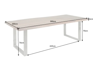 MASA DINING DIN LEMN, MAMMUT 300CM, DIN LEMN SALCAM, DESIGN INDUSTRIAL - Img 4