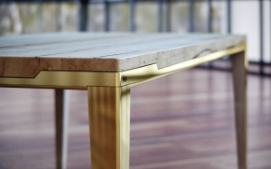 MASA DINING ESSENCE 001 240x100, DIN METAL SI LEMN MASIV, STIL MODERN B2 - Img 2