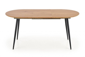 MASA DINING EXTENSIBILA COLORADO, STEJAR AURIU/NEGRU, 120/160 CM, BLAT DIN MDF SI PICIOARE DIN METAL, STIL MODERN - Img 4