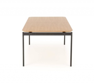 MASA DINING EXTENSIBILA SMART, STEJAR NATURAL/NEGRU, 170/250 CM, BLAT DIN MDF SI PICIOARE DIN METAL, STIL CLASIC - Img 8