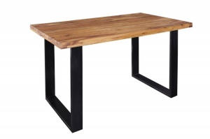 MASA DINING, IRON CRAFT II 140CM GRI, COD 40816, LEMN MASIV, ASPECT INDUSTRIAL - Img 6