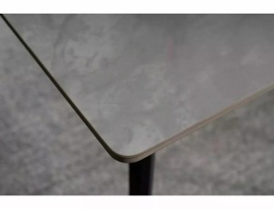 MASA DINING IVY, 140 CM, EFECT DE MARMURA GRI/NEGRU MAT, BLAT DIN CERAMICA SI PICIOARE DIN METAL, STIL MODERN - Img 7