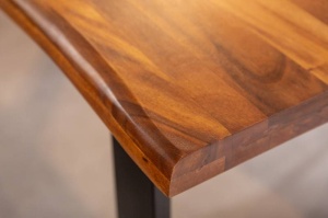 MASA DINING LEMN MASIV 180CM, FIREWOOD, COD 41511, DIN METAL SI LEMN MASIV, STIL INDUSTRIAL - Img 4