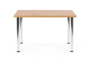 MASA DINING MODEX, STEJAR WOTAN/CROM, 120 CM, BLAT DIN PAL SI PICIOARE DIN METAL , STIL MODERN, HALMAR - Img 2