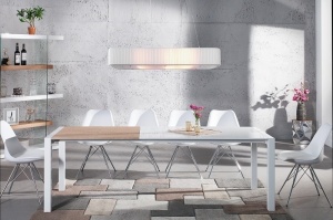 MASA DINING, PLIANTA 135-175-215 CM ALBA DIN MDF LACUIT CASPER STIL MODERN B2
