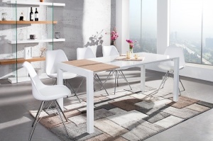 MASA DINING, PLIANTA 135-175-215 CM ALBA DIN MDF LACUIT CASPER STIL MODERN B2 - Img 3