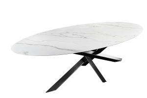 MASA DINING, SCULPTURE 280CM, CADRU DIN METAL SI BLAT DIN CERAMICA, ASPECT MARMURA, ARTIM GROUP SELECTION - Img 7