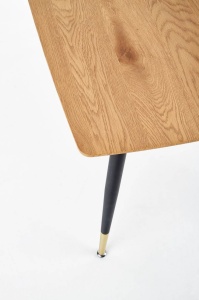 MASA DINING TRIPOLIS, STEJAR AURIU/NEGRU/AURIU, 120 CM, BLAT DIN MDF SI PICIOARE DIN METAL, STIL MODERN - Img 6