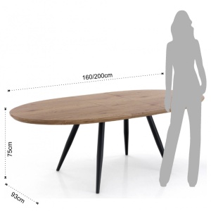 MASA ELEGANTA EXTENSIBILA 160/200CM, OLIVIA, COD 3744, STIL MODERN, REALIZATA DIN METAL SI MDF - Img 5