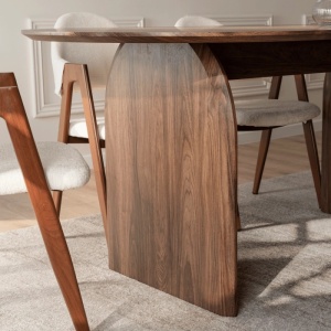 MASA EXTENSIBILA 200-300CM, ARTIM MEBLE, REALIZATA DIN MDF, CULOARE NUC, STIL MODERN - Img 5