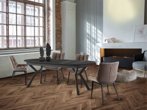 MASA EXTENSIBILA 206/285CM, ANTEA, DIN METAL SI BLAT DIN MDF, ARTIM GROUP SELECTION, DE LUX
