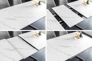 MASA EXTENSIBILA ALPINE, 160/200CM, METAL, MDF SI CERAMICA, ASPECT MARMURA, ARTIM GROUP SELECTION - Img 3