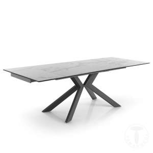 MASA EXTENSIBILA DIN CERAMICA 160/240CM, TIPS EVOLUTION, COD 3825, STIL MODERN, REALIZATA DIN METAL SI CERAMICA - Img 2