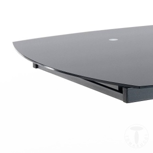 MASA EXTENSIBILA ELEGANTA 105-165CM, TWISTED, COD 3857, STIL MODERN, REALIZATA DIN METAL SI STICLA - Img 1