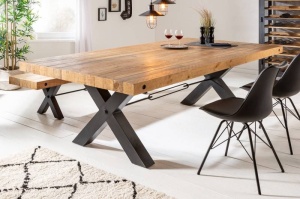 MASA LEMN MASIV, THOR 200CM, COD 40451, DIN LEMN DE PIN, DESIGN INDUSTRIAL - Img 2