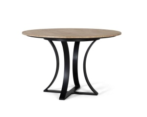 MASA LIVING 120CM, CULOARE NATUR/NEGRU, METAL SI MARMURA, GINER Y COLOMER