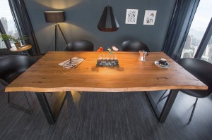 MASA LIVING 160CM, MAMMUT, METAL SI LEMN MASIV SALCAM, ARTIM GROUP COLLECTION - Img 2