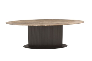 MASA LIVING OVALA, RUSSO 235CM, MDF SI TRAVERTIN, MARO, RICHMOND INTERIORS - Img 2