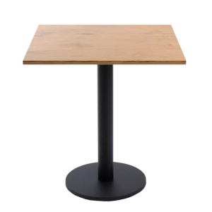 MASA PENTRU CAFENEA, 68x68 CM, STEJAR LANCELOT/NEGRU, DIN PAL LAMINAT SI OTEL, ARTIM GROUP SELECTION - Img 6