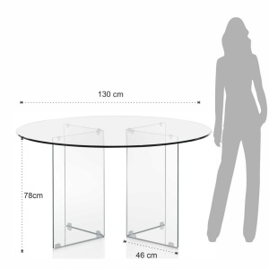 MASA ROTUNDA 136CM, KAYA, DIN STICLA SECURIZATA, ARTIM GROUP SELECTION - Img 5