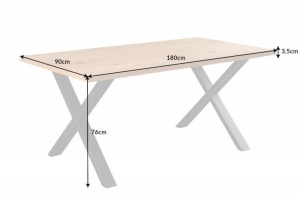 MASA STIL INDUSTRIAL 180CM , LOFT, COD 40871, DIN MDF SI METAL