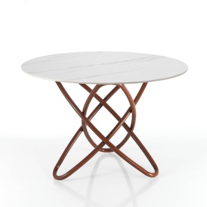MASA SUFRAGERIE 110CM, HULA HOOP, COD 5755, STIL MODERN, REALIZAT DIN METAL SI CERAMICA - Img 2
